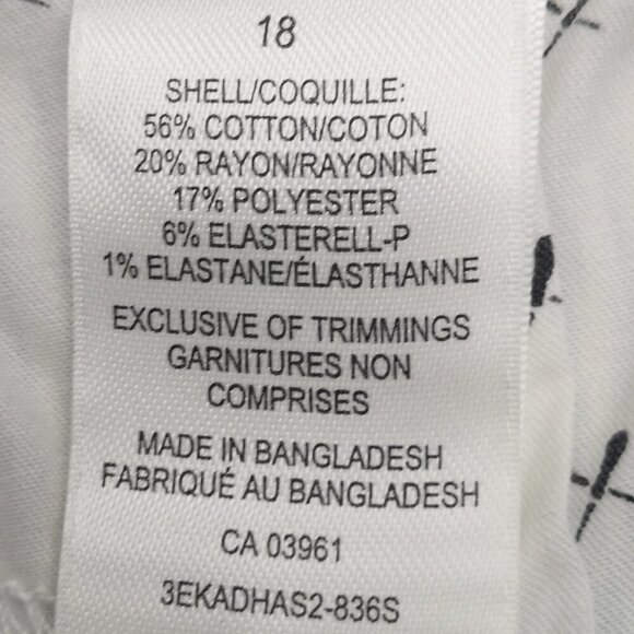 NWT Denver Hayes Hi Rise Skinny Crop Ladies Size 18 Blue & White Stripe Pants - Picture 9 of 14